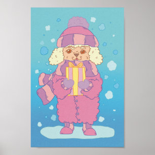 Weihnachtspudel Poster