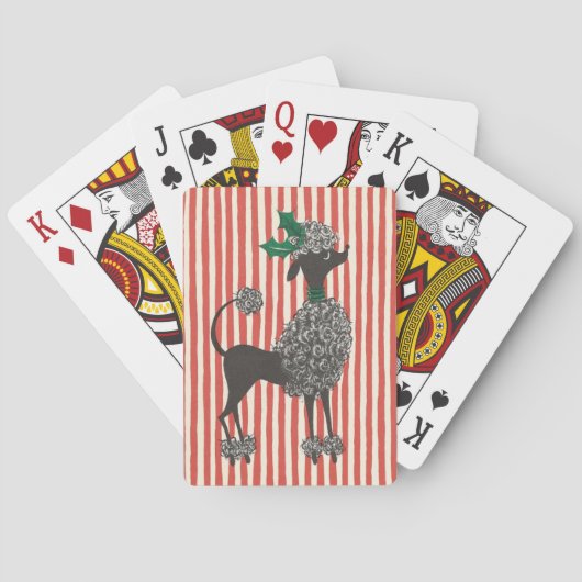 Weihnachtspudel Spielkarten (Rückseite)