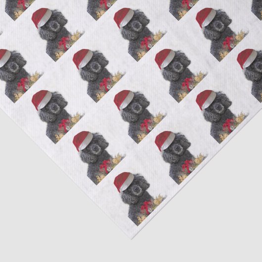 Weihnachtspudelhundeseidenpapier Seidenpapier (Ausschnitt)