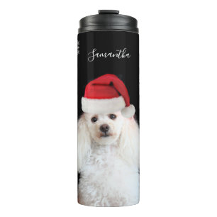Weihnachtspudelhundethermaltrommel Thermosbecher