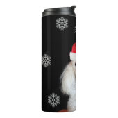 Weihnachtspudelhundethermaltrommel Thermosbecher (Nach links gedreht)