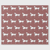 Weihnachtspudelkunst-Rot-Packpapier Geschenkpapier (Flach)