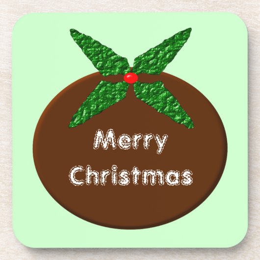 Weihnachtspuffer anpassbar getränkeuntersetzer (Vorderseite)
