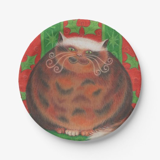 Weihnachtspuffer-Teller Pappteller (Vorderseite)