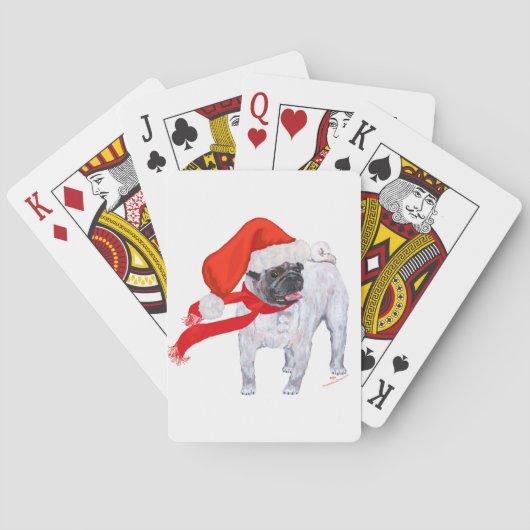 Weihnachtspug Spielkarten (Rückseite)