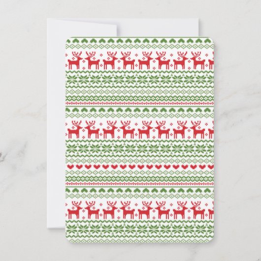 Weihnachtspulli Baby Dusche Einladung (Rückseite)