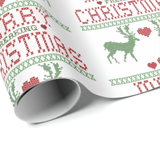 Weihnachtspulli Geschenkpapier (Rolleneckpunkt)