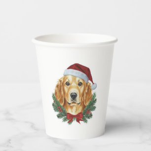 Weihnachtspulli Golden Retriever Hund Santa Dog Pappbecher