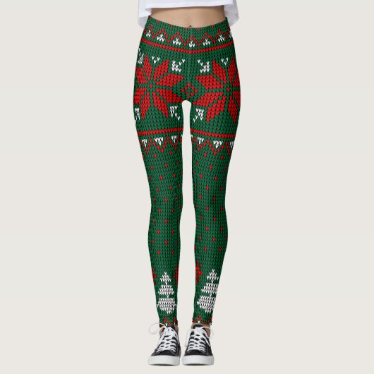 Weihnachtspulli Leggings (Vorderseite)