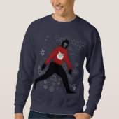 Weihnachtspulli mit bigfoot und santa; unisex sweatshirt (Vorderseite)