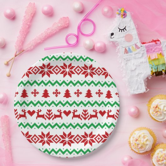 Weihnachtspulli Pappteller (Party)