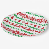 Weihnachtspulli Pappteller (Schrägansicht)