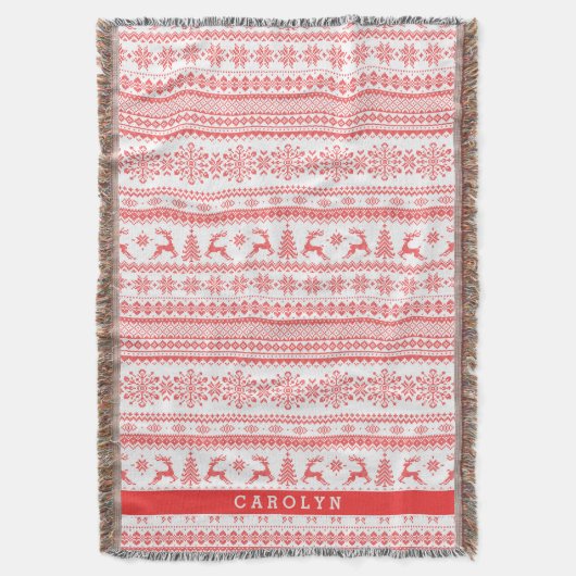 Weihnachtspulli, Rotlichtisenmuster Decke (Vorderseite Vertikal)