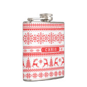 Weihnachtspulli, Rotlichtisenmuster Flachmann (Rechts)