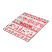 Weihnachtspulli, Rotlichtisenmuster Fliese (Seite)