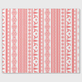 Weihnachtspulli, Rotlichtisenmuster Geschenkpapier (Flach)