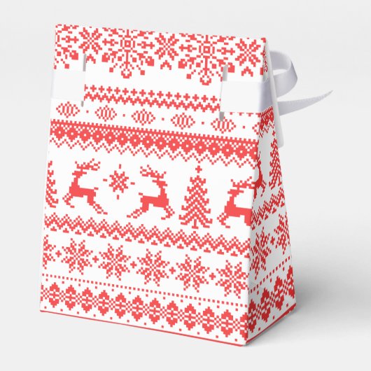 Weihnachtspulli, Rotlichtisenmuster Geschenkschachtel (Rückseite)