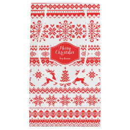 Weihnachtspulli, Rotlichtisenmuster Kleine Geschenktüte