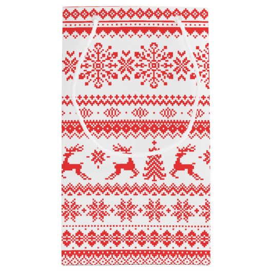 Weihnachtspulli, Rotlichtisenmuster Kleine Geschenktüte (Rückseite)