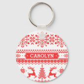 Weihnachtspulli, Rotlichtisenmuster Schlüsselanhänger (Vorderseite)