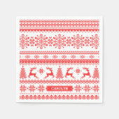 Weihnachtspulli, Rotlichtisenmuster Serviette (Vorderseite)