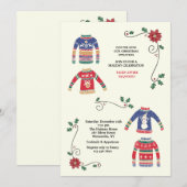 Weihnachtspullover-Feier Einladung (Vorne/Hinten)