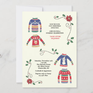 Weihnachtspullover-Feier Einladung