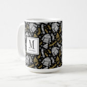Weihnachtspullover Handschuhe Schneeflocken Monogr Kaffeetasse (Vorderseite Links)