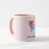Weihnachtspullover-Hund Eislaufen Name Tasse (Vorderseite Links)