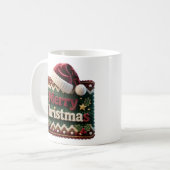Weihnachtspullover mit Merry Christmas und Santa H Kaffeetasse (Vorderseite Links)