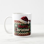 Weihnachtspullover mit Merry Christmas und Santa H Kaffeetasse (Links)
