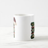Weihnachtspullover Strickbuchstabe N Weihnachtsman Kaffeetasse (Mittel)