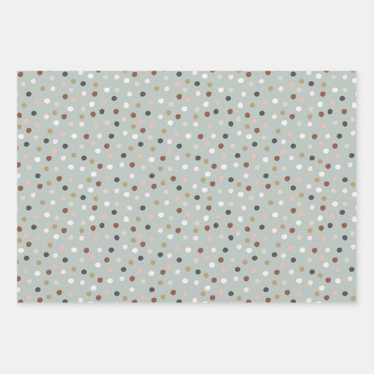 Weihnachtspunkte Geschenkpapier Set (Vorderseite)