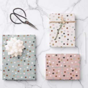 Weihnachtspunkte Geschenkpapier Set