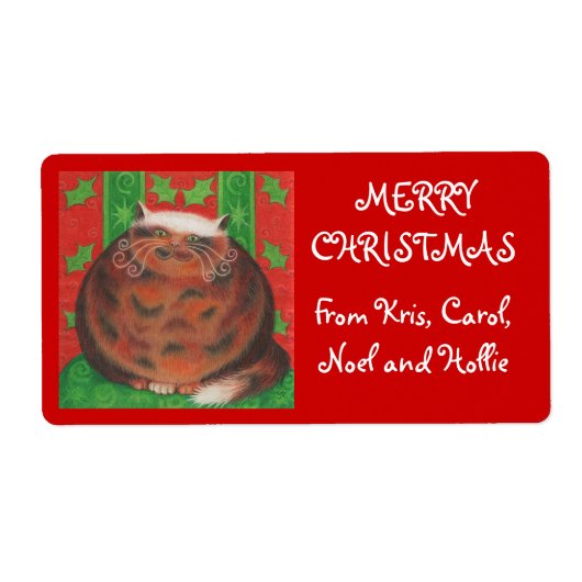 Weihnachtspuppe "aus der Familie" Geschenketikett (Vorne)