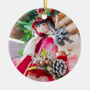 Weihnachtspuppe Keramik Ornament