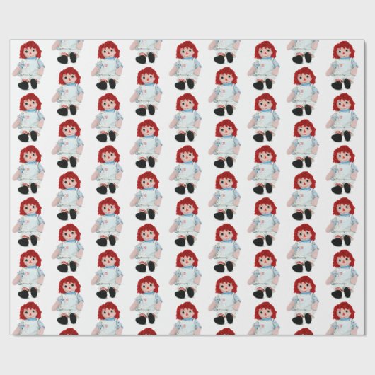 Weihnachtspuppe mit Zuckerrohr Geschenkpapier (Flach)