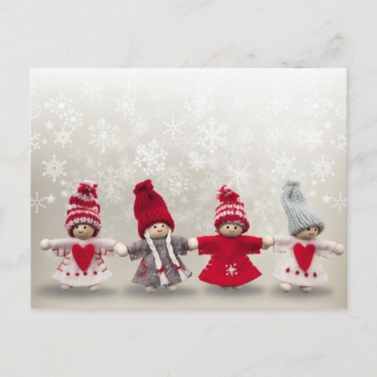 Weihnachtspuppen Postkarte (Vorderseite)