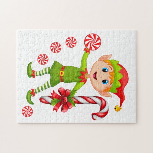 Weihnachtspuzzle Elf Peppermint Puzzle (Horizontal)