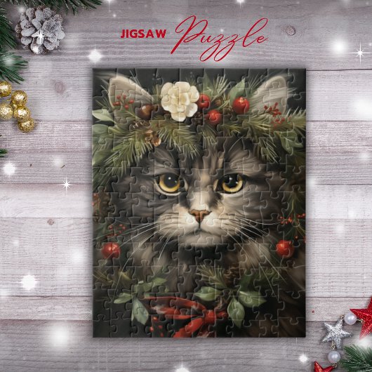 Weihnachtspuzzle für Katzen Liebhaber Puzzle