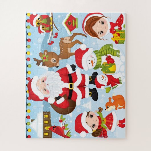 Weihnachtspuzzle für Kinder Puzzle (Vertikal)