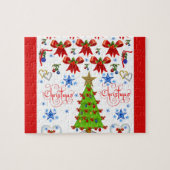 Weihnachtspuzzle-Geschenkboxen für Kinder weiß Puzzle (Horizontal)