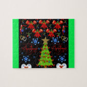 Weihnachtspuzzle-Geschenkboxen für Kinderschwarz Puzzle (Horizontal)