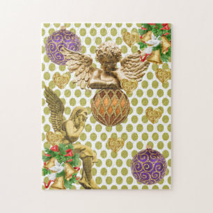 Weihnachtspuzzle Gold Engel Puzzle