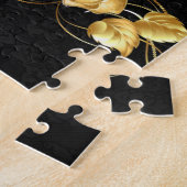 Weihnachtspuzzle Gold Pinguin Floral Puzzle (Seite)