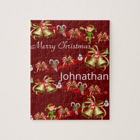 Weihnachtspuzzle Santa Elf Snowman Puzzle (Vertikal)