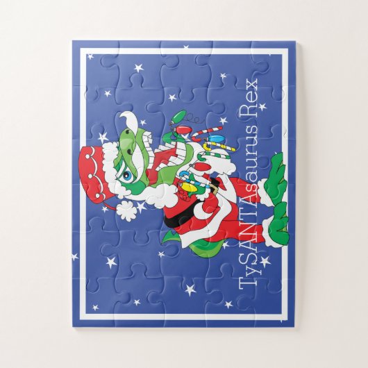 Weihnachtspuzzle TySANTAsaurus Rex 30 Large PIeces Puzzle (Vertikal)