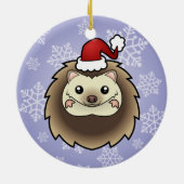 Weihnachtspygmäe-Igel Keramikornament (Hinten)