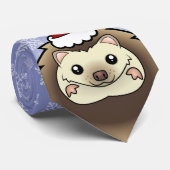 Weihnachtspygmäe-Igel Krawatte (Gerollt)
