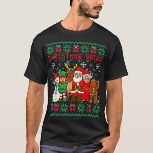 Weihnachtsquad Santa Family Matching PJs Ugly Xma T-Shirt